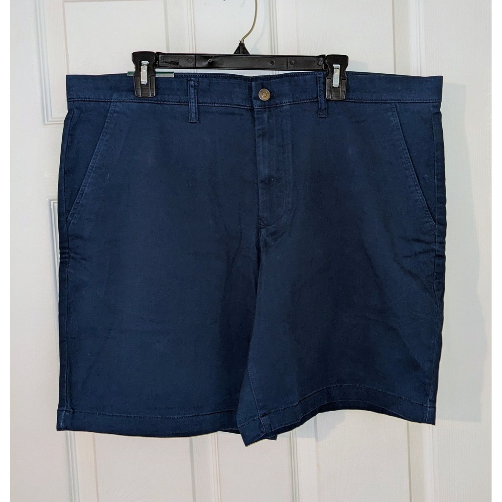 Member's Mark Flat Front Shorts Stretch 9 Inch Inseam Navy Blue Size 40 NWT
